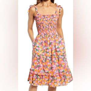 Draper James 🍊🌸 Smocked Orange Blossom Dress